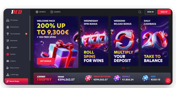 1Red Casino Nederland – Officiële Online Casino 2026 image 3
